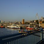 Sonnenuntergang von der Brücke